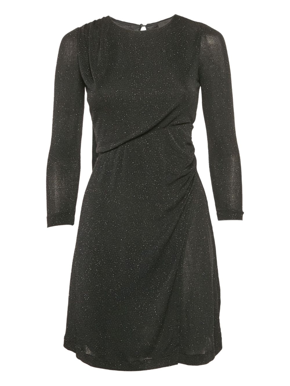 Sparkle-embellished fitted dress - Black