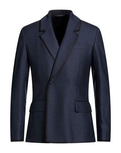 Man Blazer Midnight blue Size 38 Wool, Mohair wool, Silk
