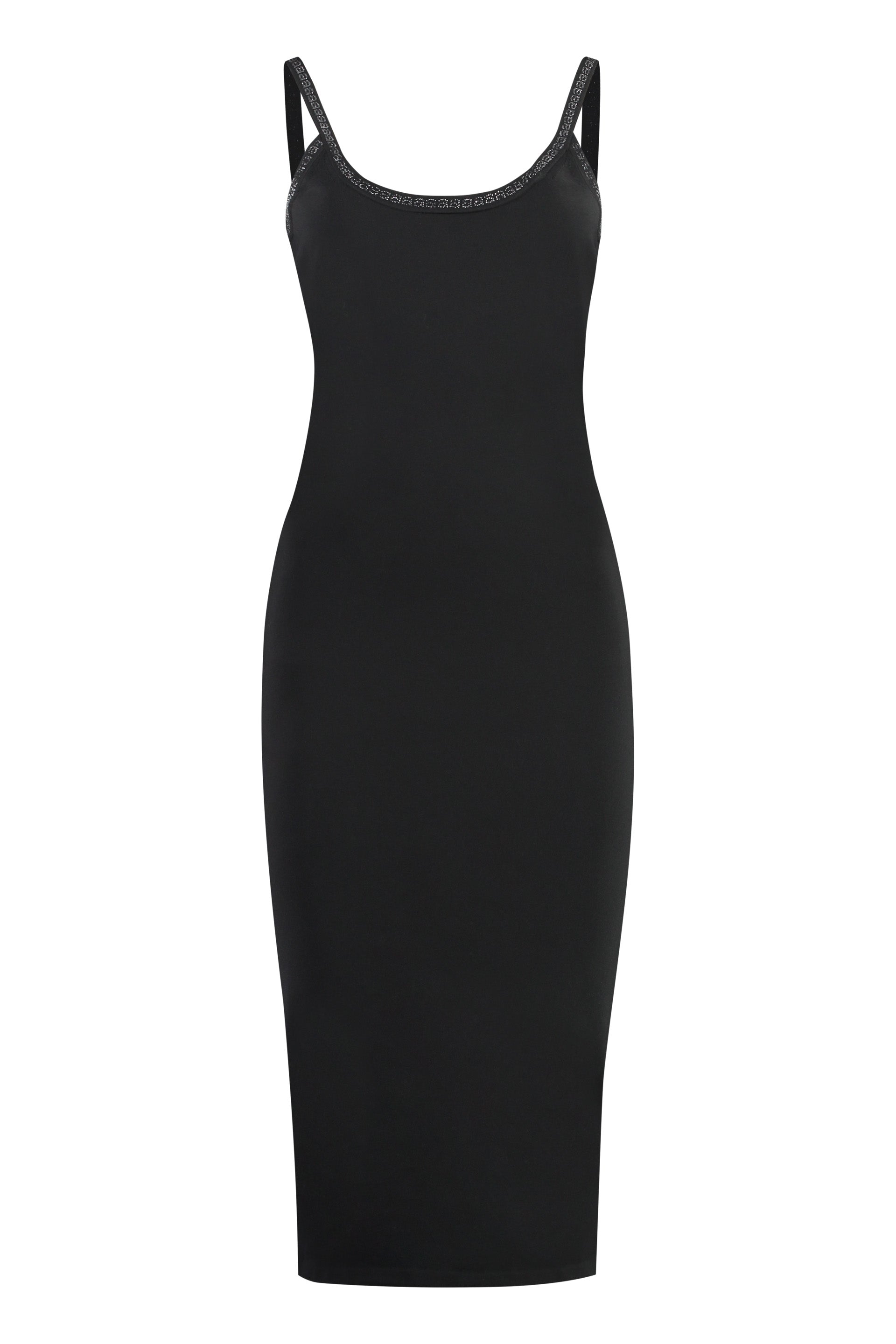 Stretch Sheath Dress — Black