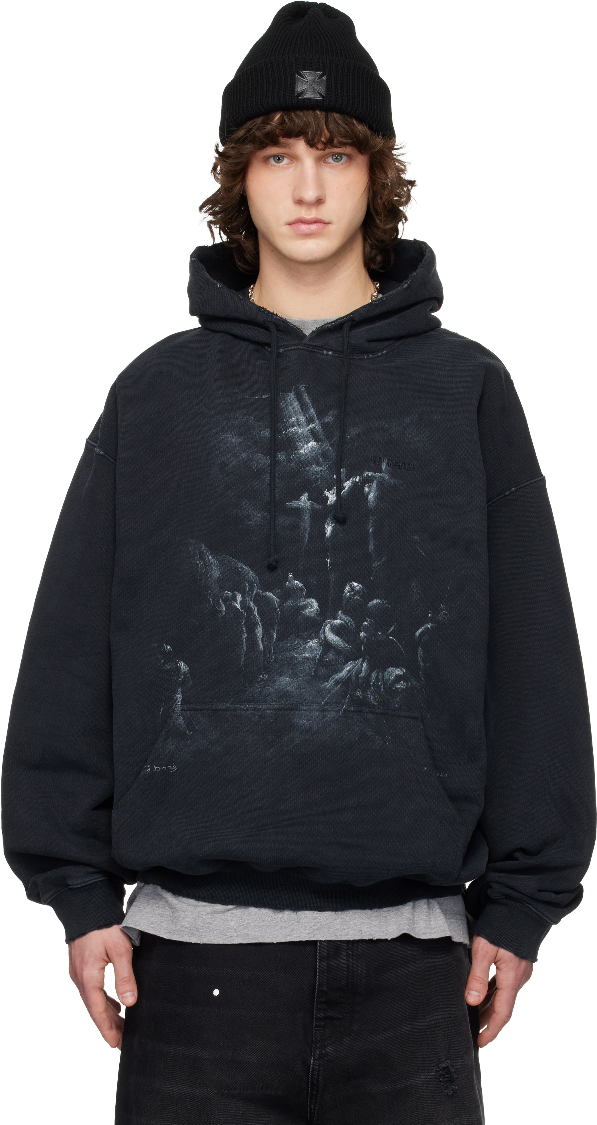 Black Jesus On A Cross Hoodie