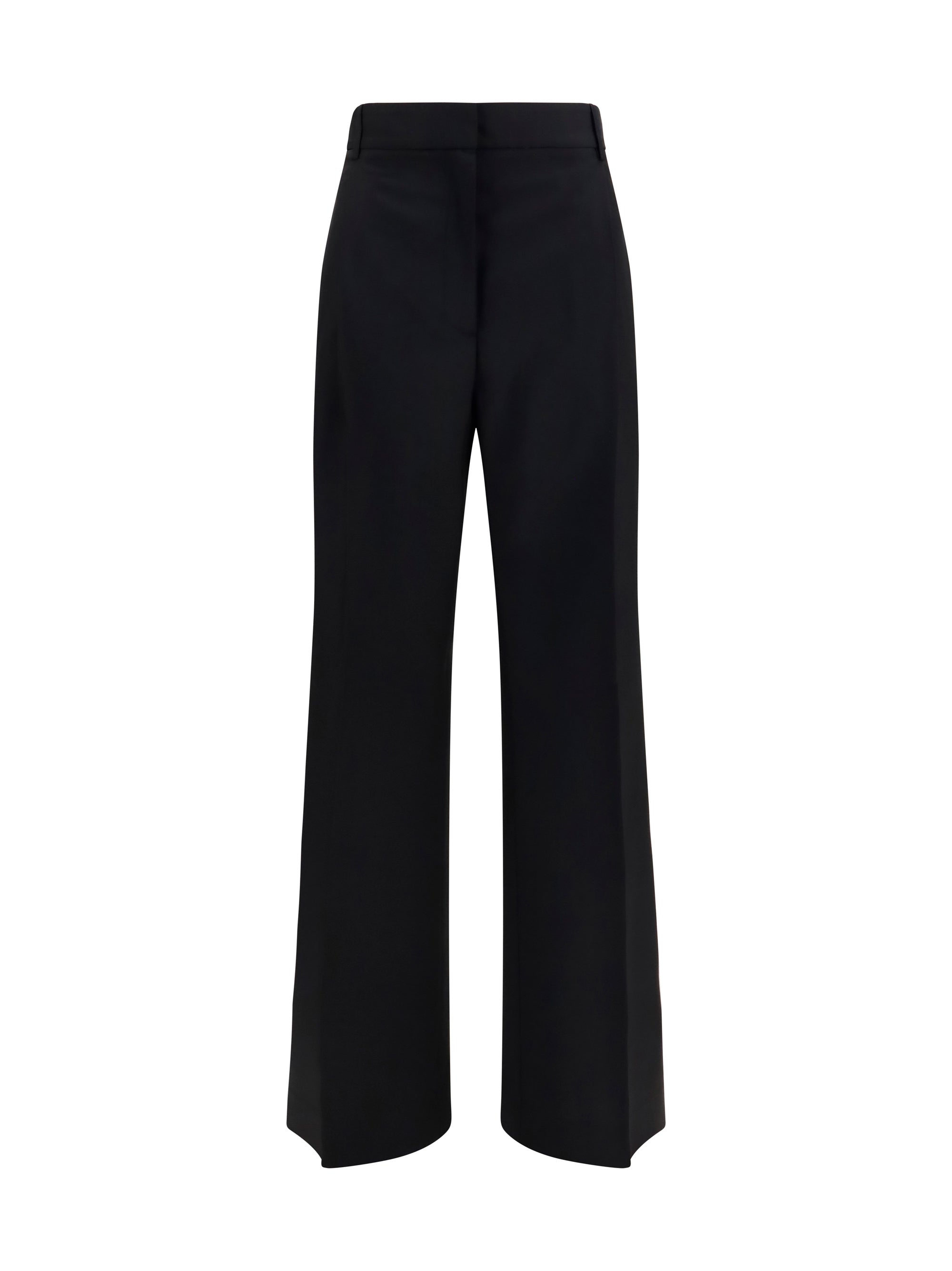 Tailored Wool Trousers — Black