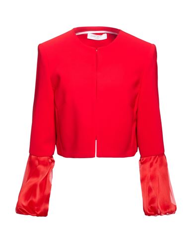 Woman Jacket Red Size 10 Polyester, Elastane