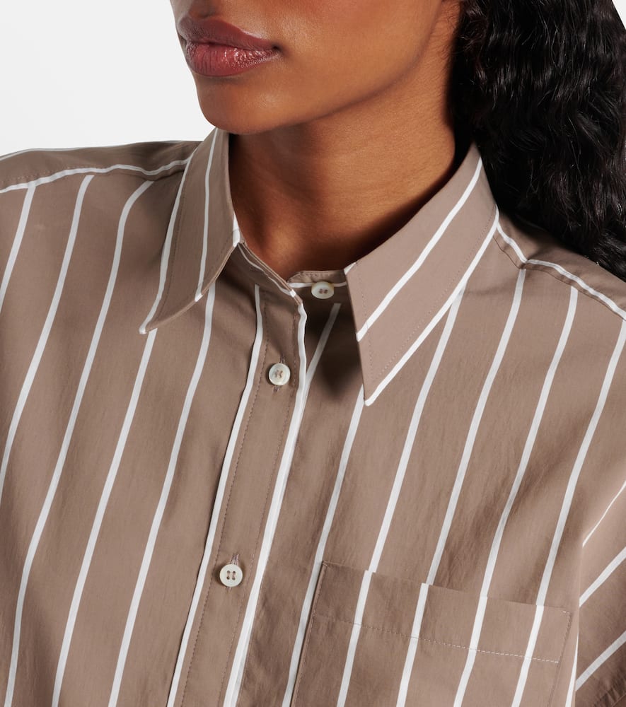Monili striped cotton-blend poplin shirt