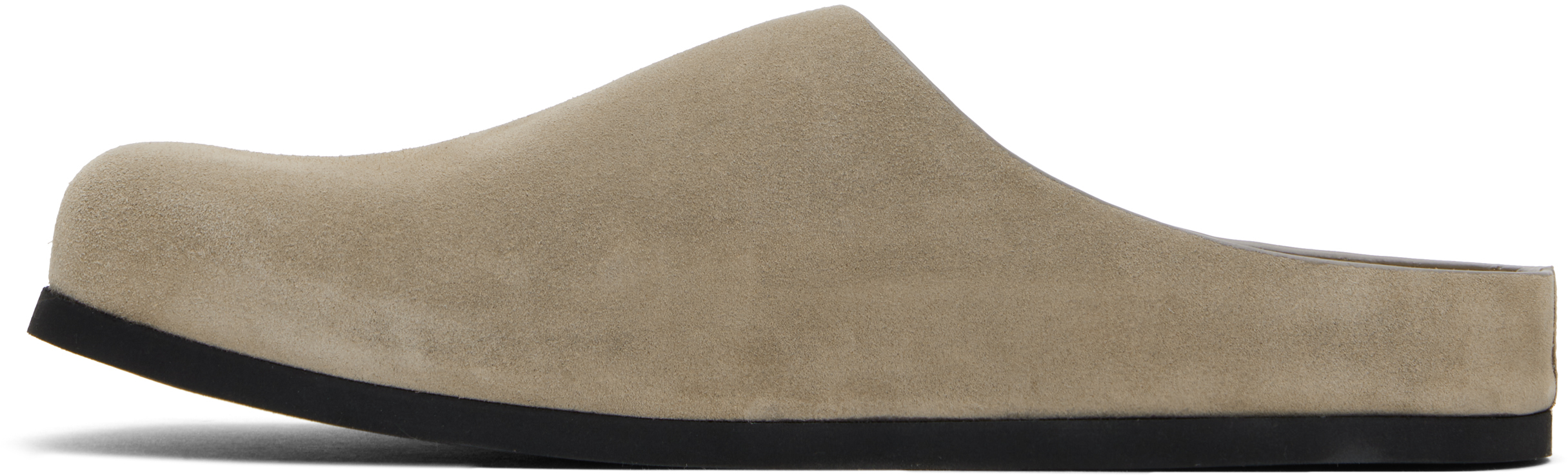 Common Projects Taupe Suede Clog Loafers