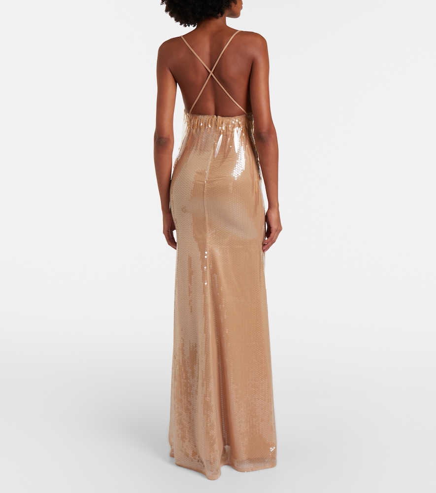 Dégradé sequined gown