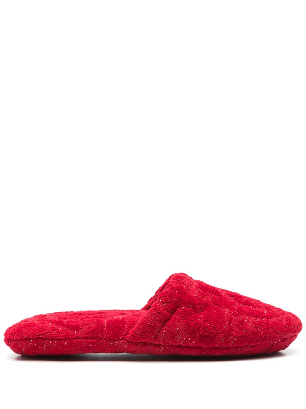 Barocco lurex cotton-blend slippers - Grey