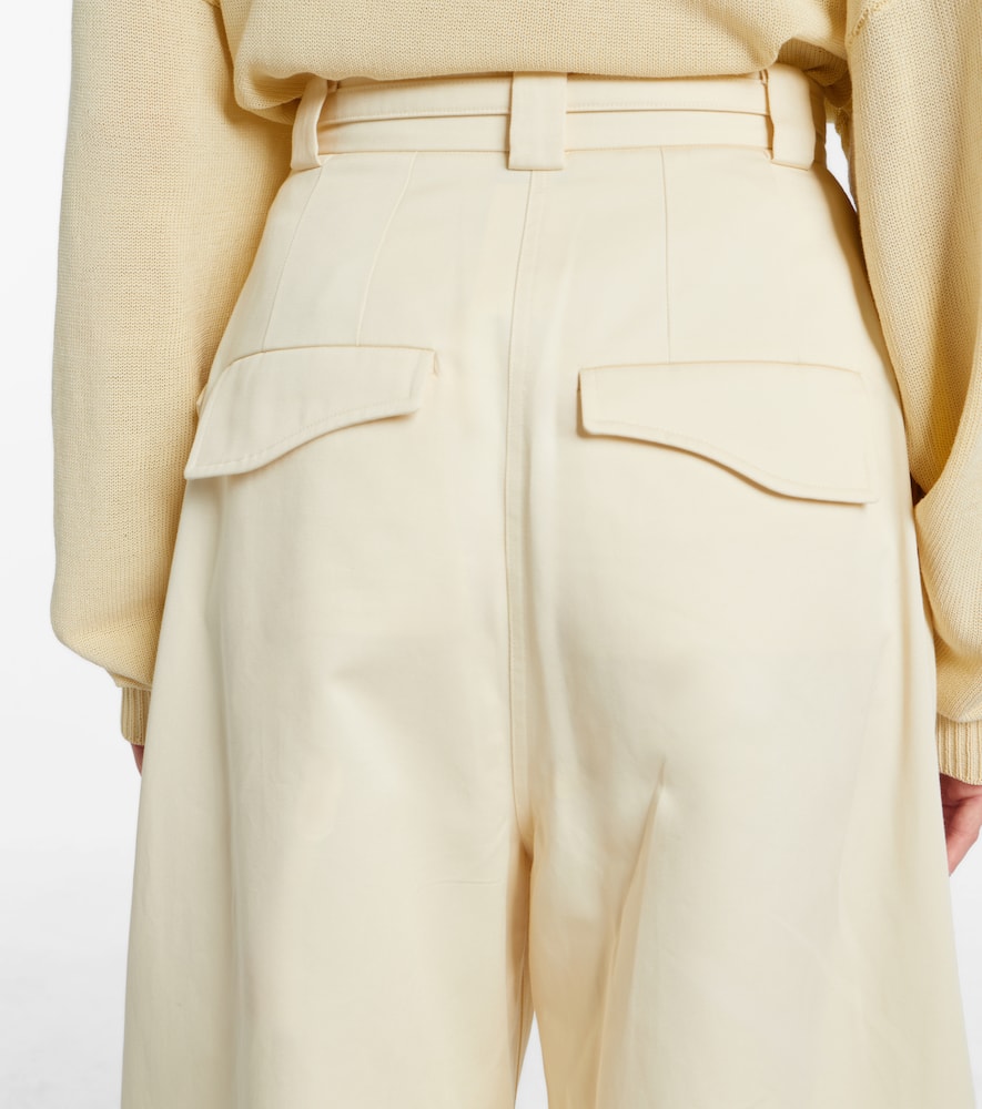 Idoneo cotton gabardine wide-leg pants