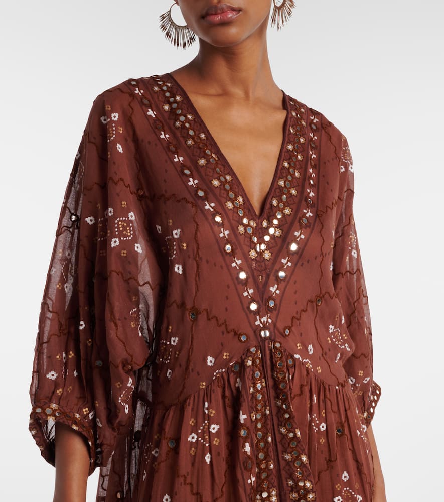 Printed cotton maxi dress