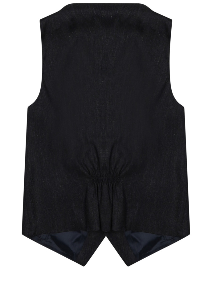 Tagliatore - v neck sleeveless tailored vest back detai