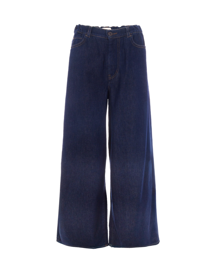 Dark Blue Relaxed High Rise Jeans
