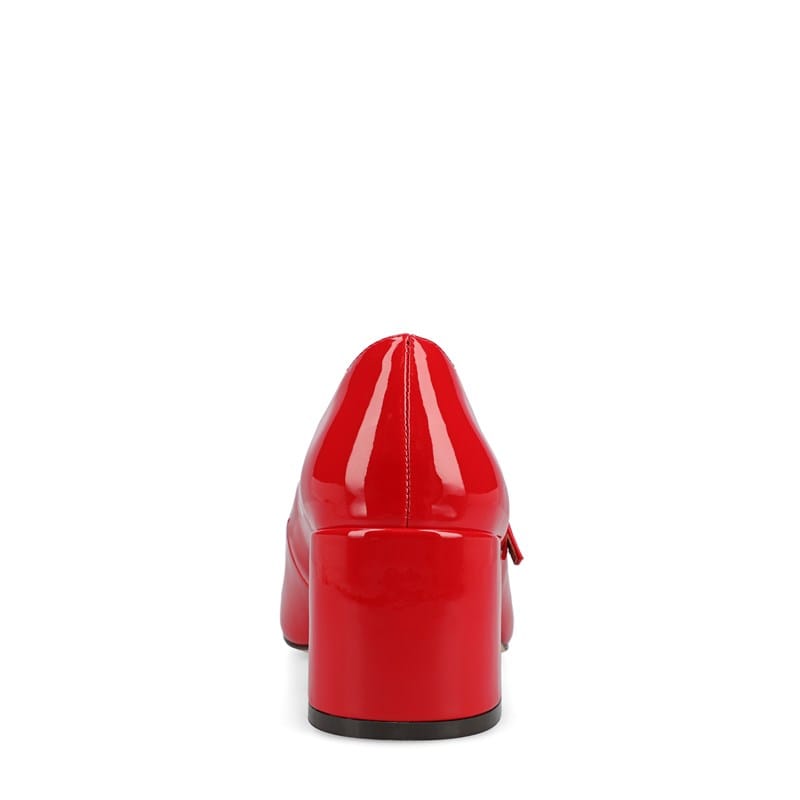 Women's Okenna Mary Jane Pump Shoes (Red Faux Leather)