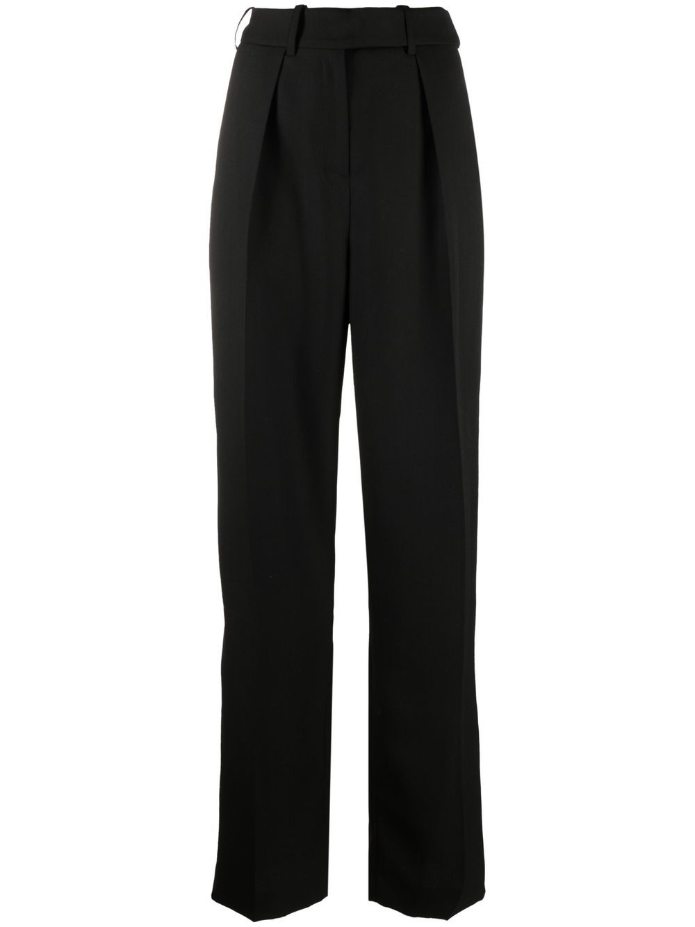 Tailored wool trousers - Black