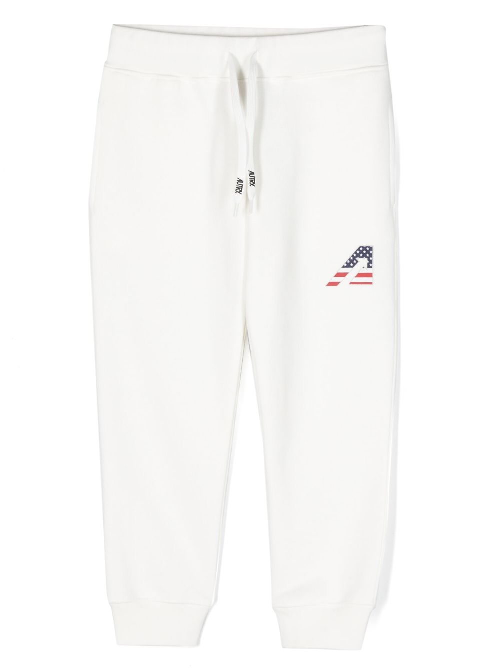 Logo-print cotton trousers - White