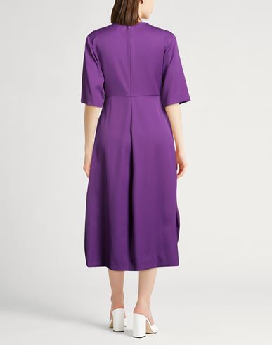 Woman Midi dress Purple Size 4 Virgin Wool