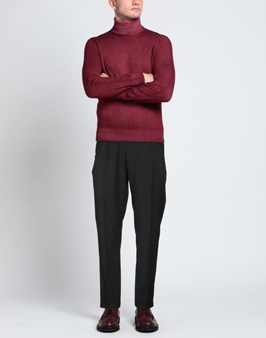 Man Pants Black Size 40 Wool, Polyester, Elastane