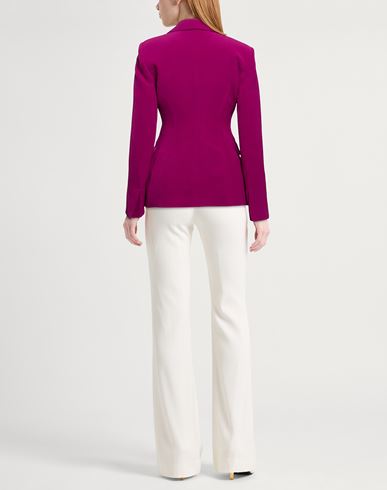 Woman Blazer Magenta Size 12 Polyester, Elastane, Acetate, Viscose