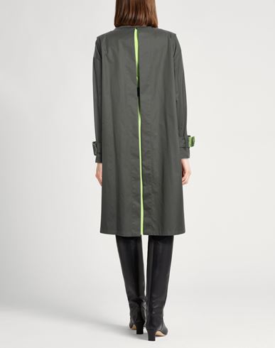 Woman Overcoat & Trench Coat Dark green Size 8 Cotton, Polyester