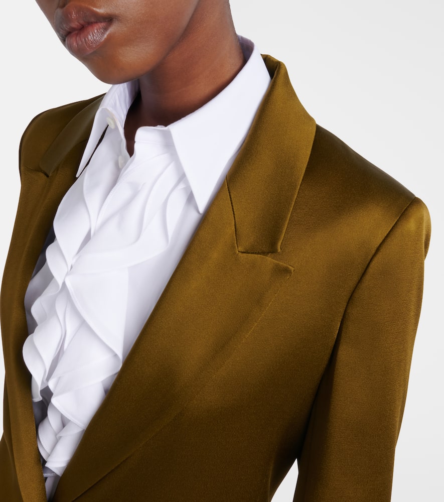 Crêpe satin blazer