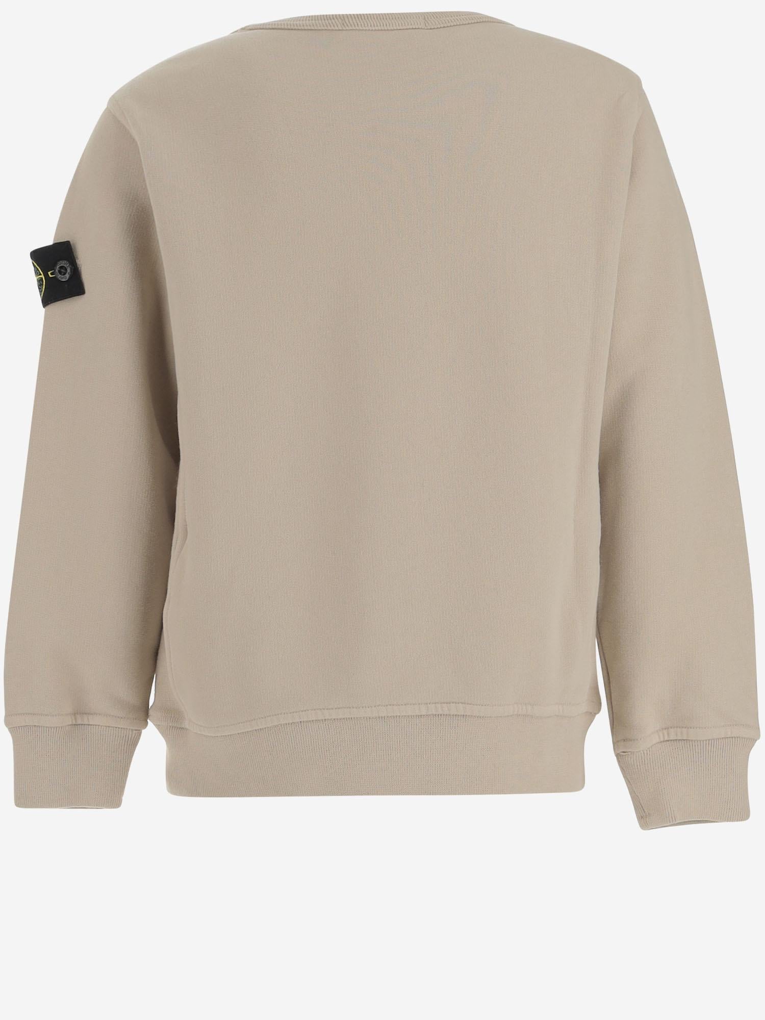 Stretch Cotton Sweatshirt — Beige