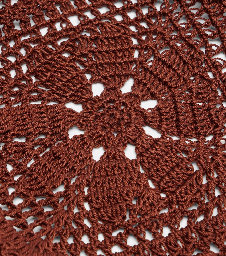 Crochet cotton scarf