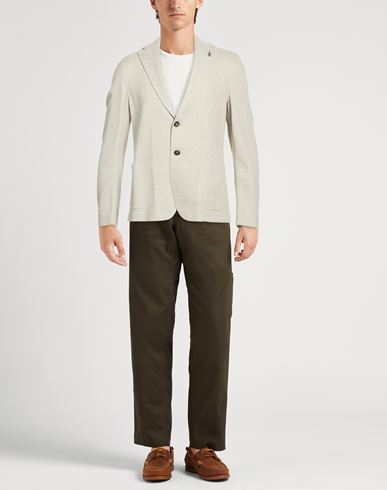 Man Blazer Light grey Size 46 Cotton
