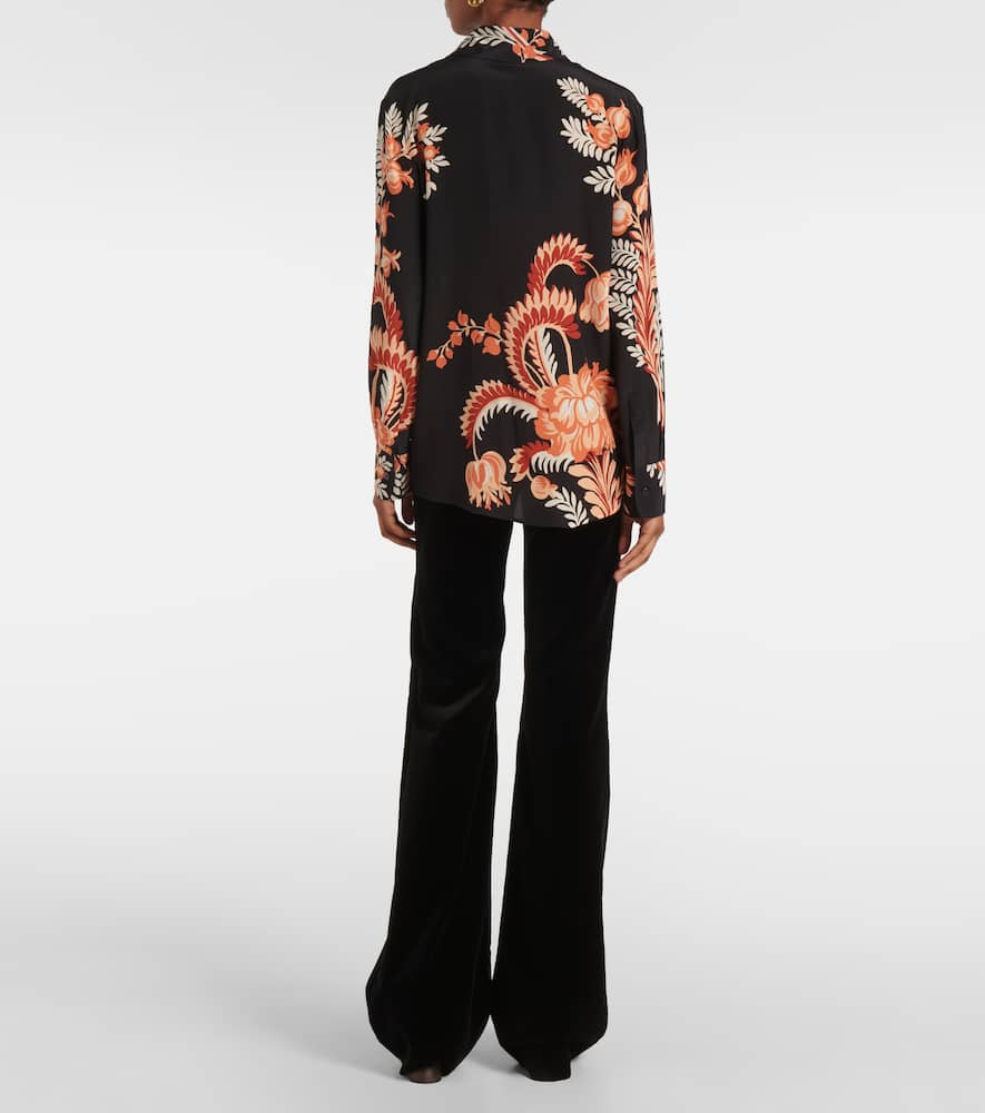 Printed silk crêpe de chine blouse