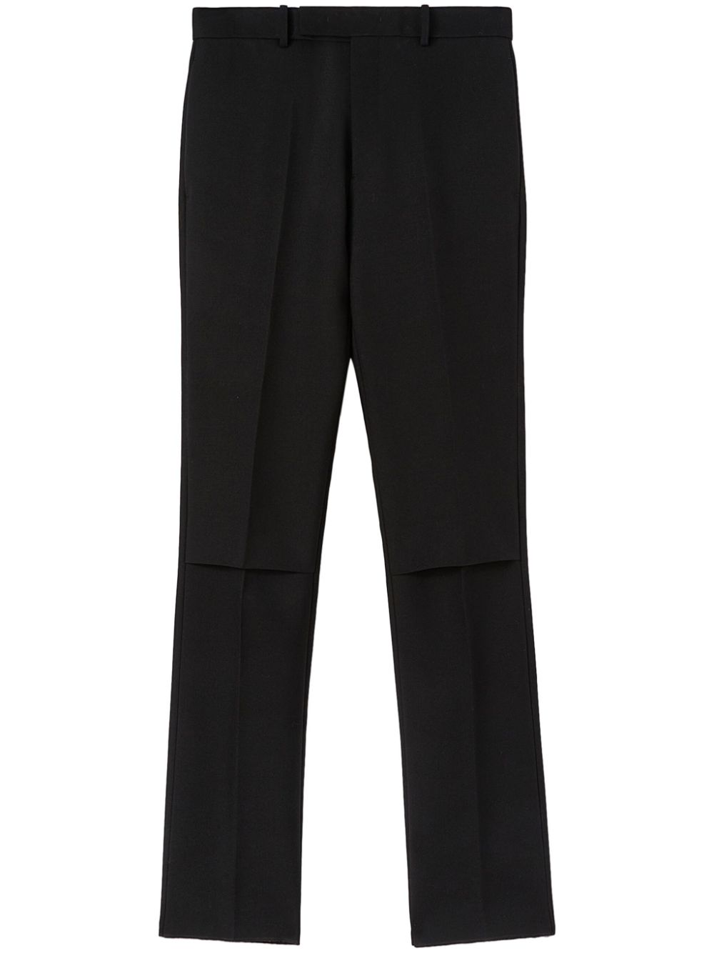 Slim-fit tailored wool trousers - Black