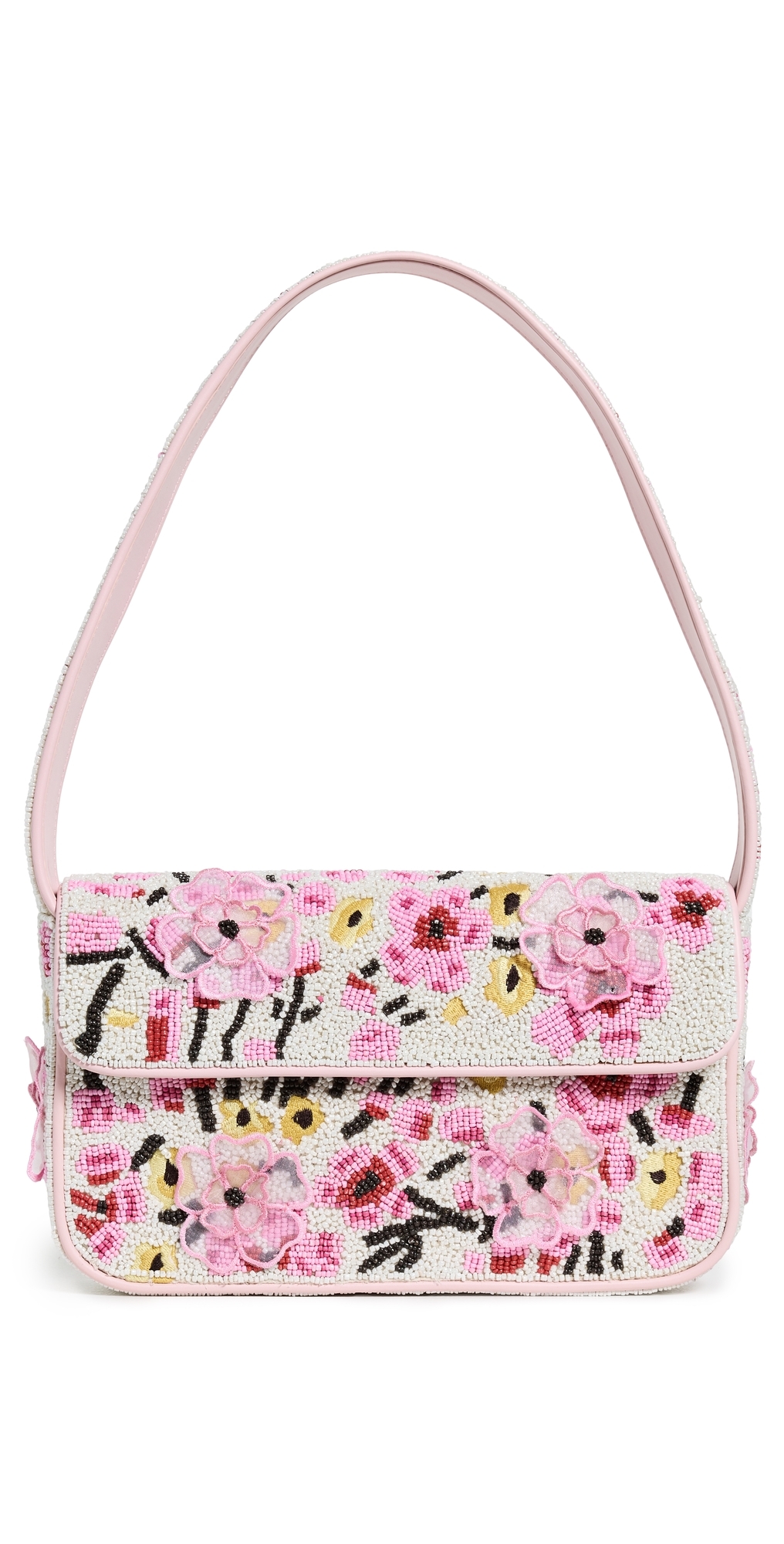 STAUD Tommy Beaded Bag Blossom Floral Tapestry One Size