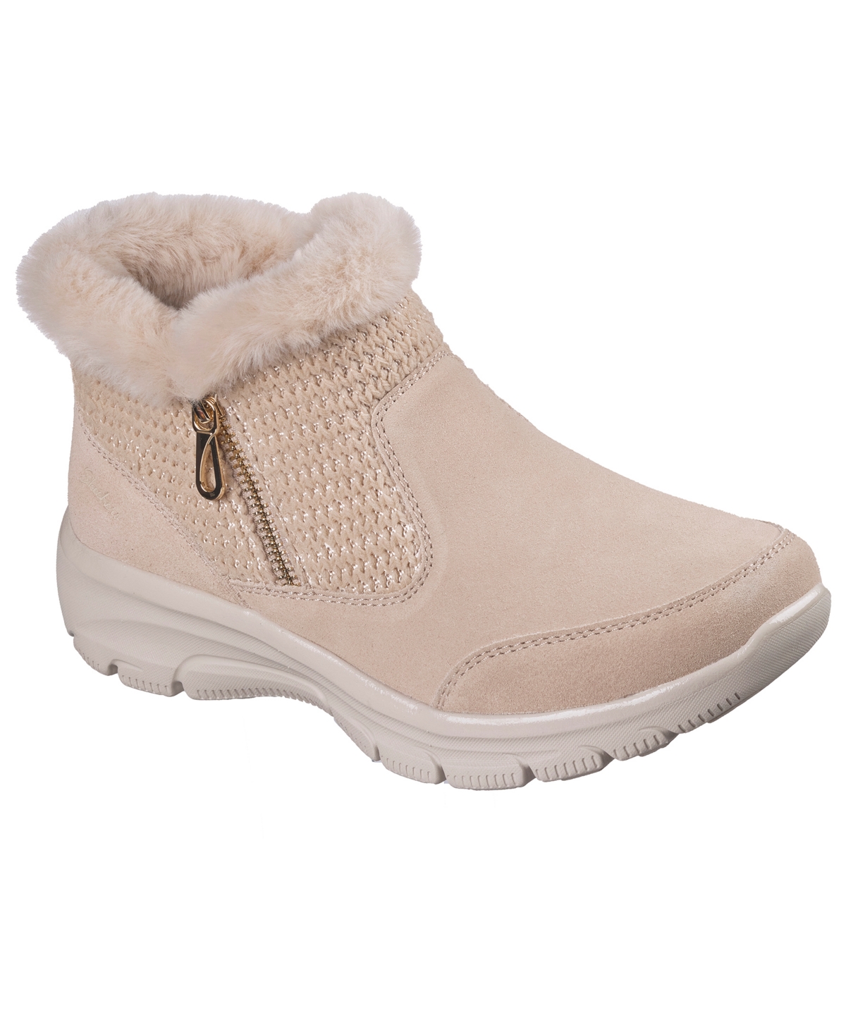 Women's Relaxed Fit: Easy Going Memory Foam Boots from Finish Line - Sand