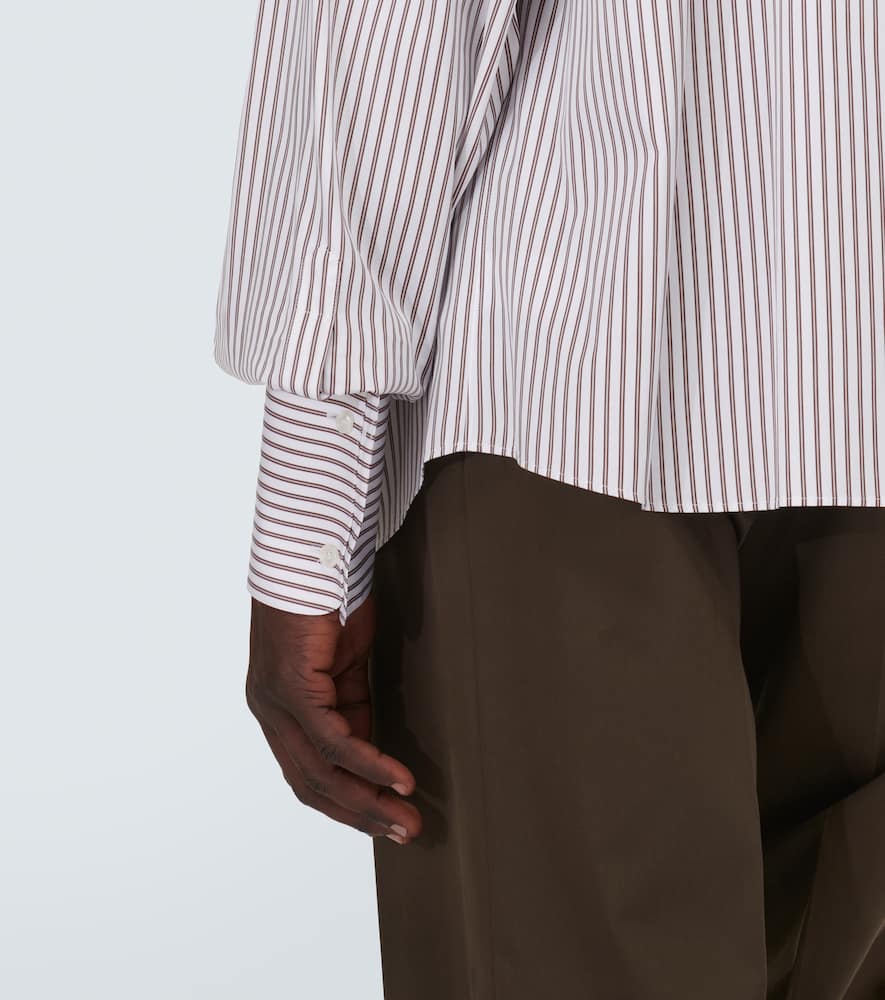 Striped cotton poplin shirt
