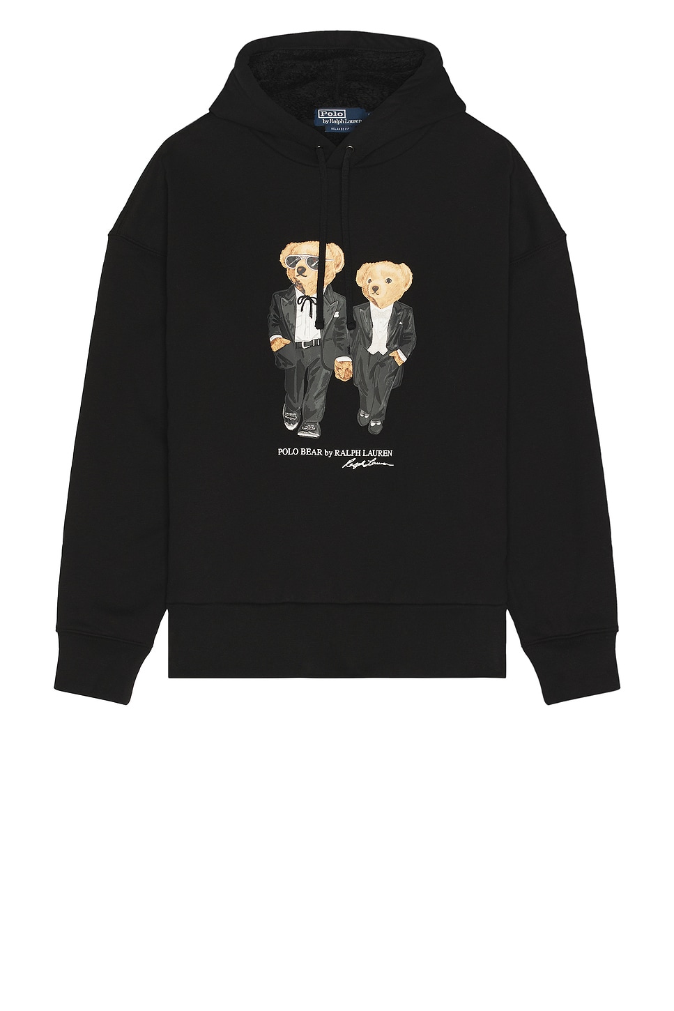 Polo Ralph Lauren Cloud Fleece Novelty Holiday Bear Hoodie in Black - Black. XL/1X also in L