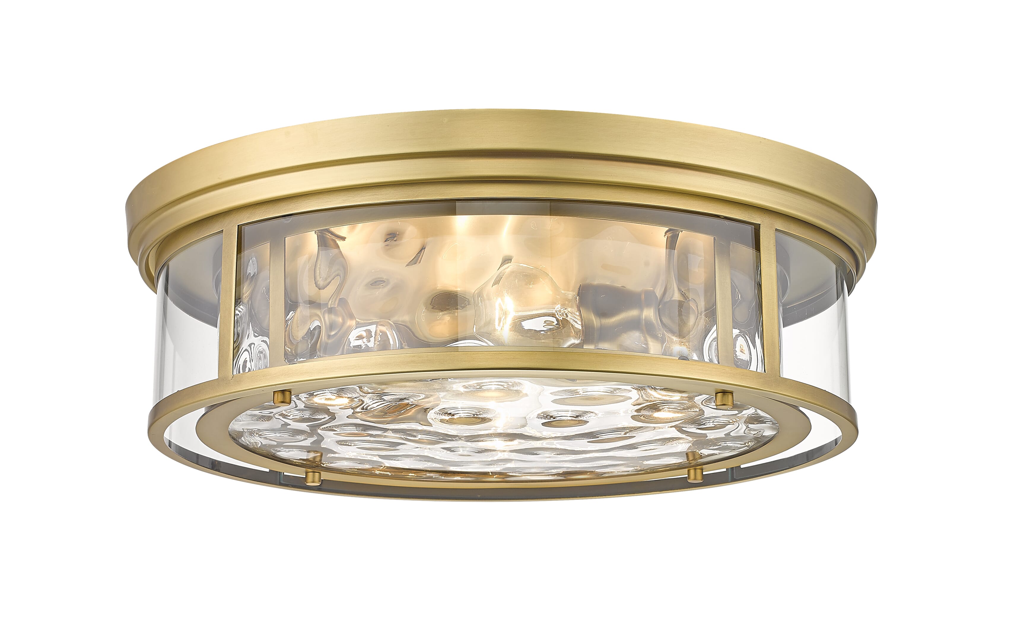 Clarion 4-Light Flush Mount Ceiling Light In Rubbed Bra