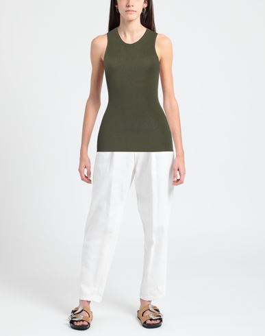 Hira Woman Tank top Military green Size 6 Viscose, Polyester