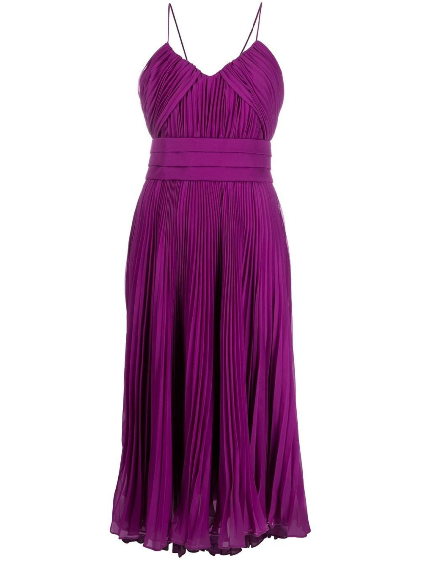 - Pleated Midi Dress