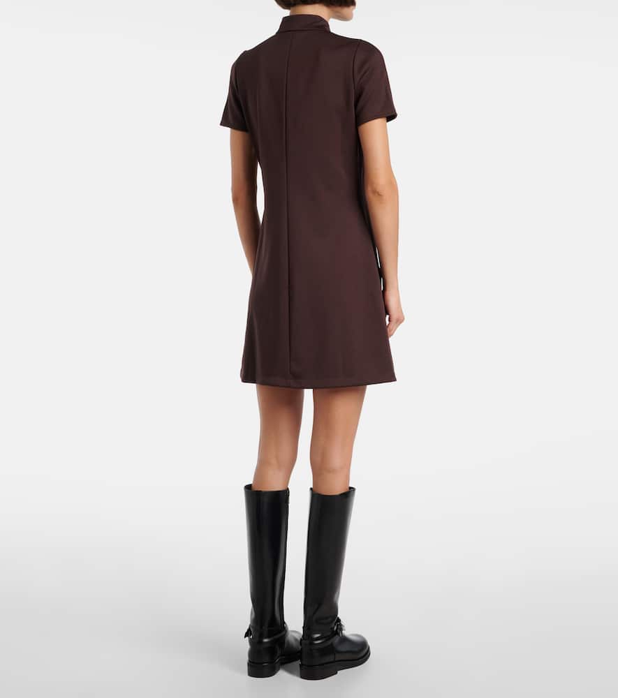 Courrèges Interlock jersey zip-up minidress