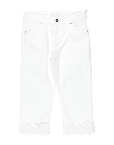 Kid Girl Pants White Size 10 Cotton, Elastane