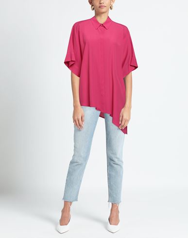 Anna Molinari Woman Shirt Fuchsia Size 4 Acetate, Silk