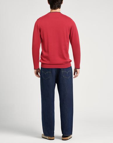 Brooksfield Man Sweater Red Size 42 Cotton
