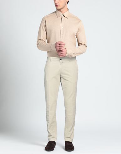 Man Pants Light green Size 40 Cotton, Elastane