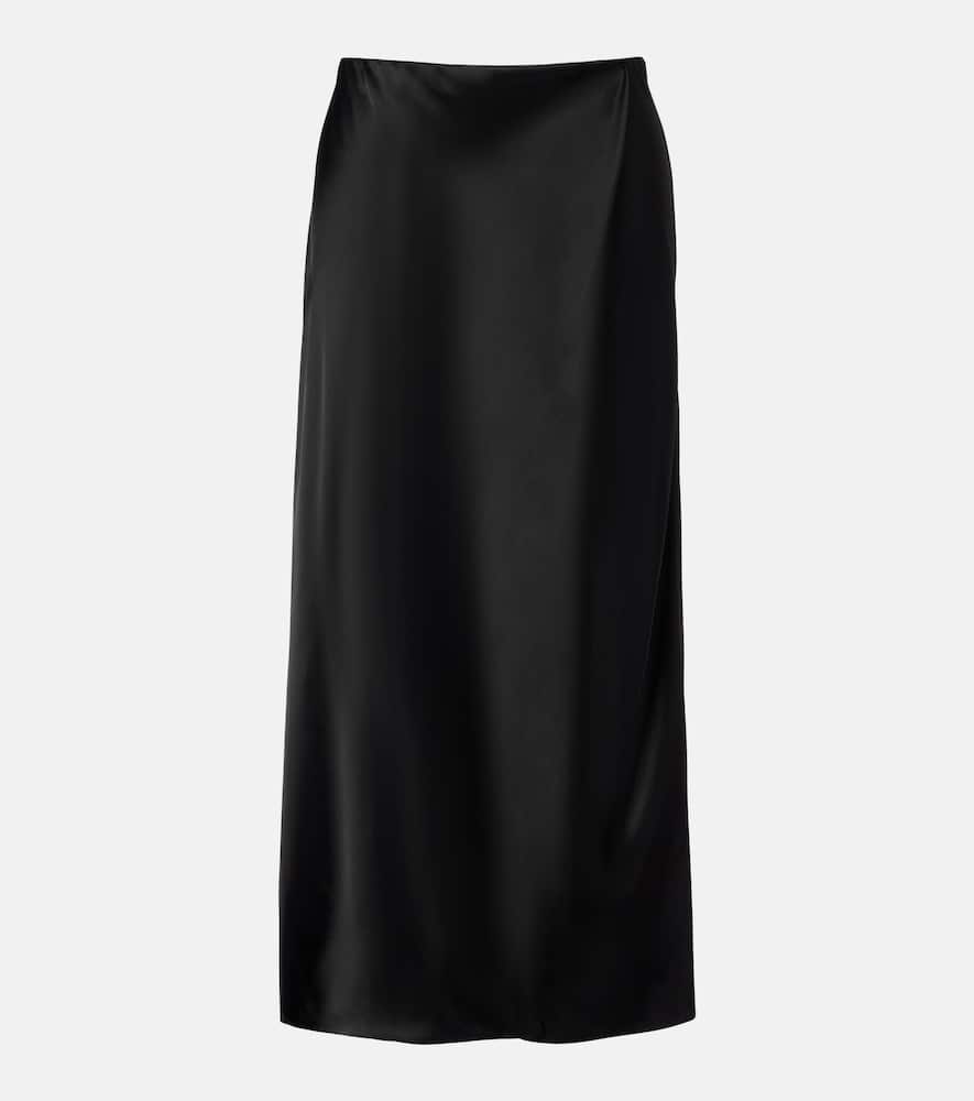 Demi satin midi skirt