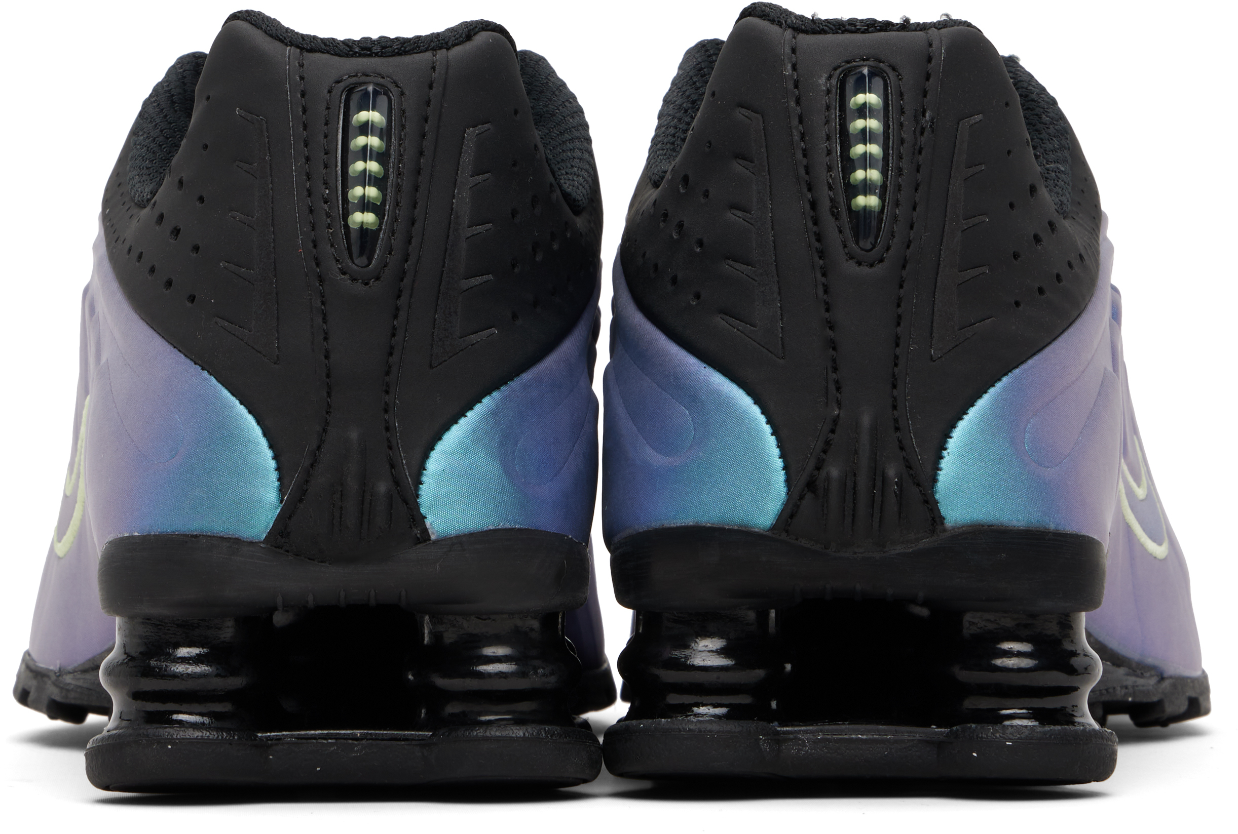 Black & Blue Shox R4 Sneakers