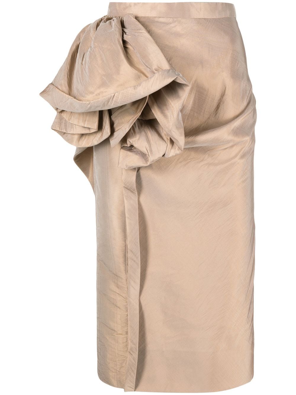 Midi skirt with ruffles