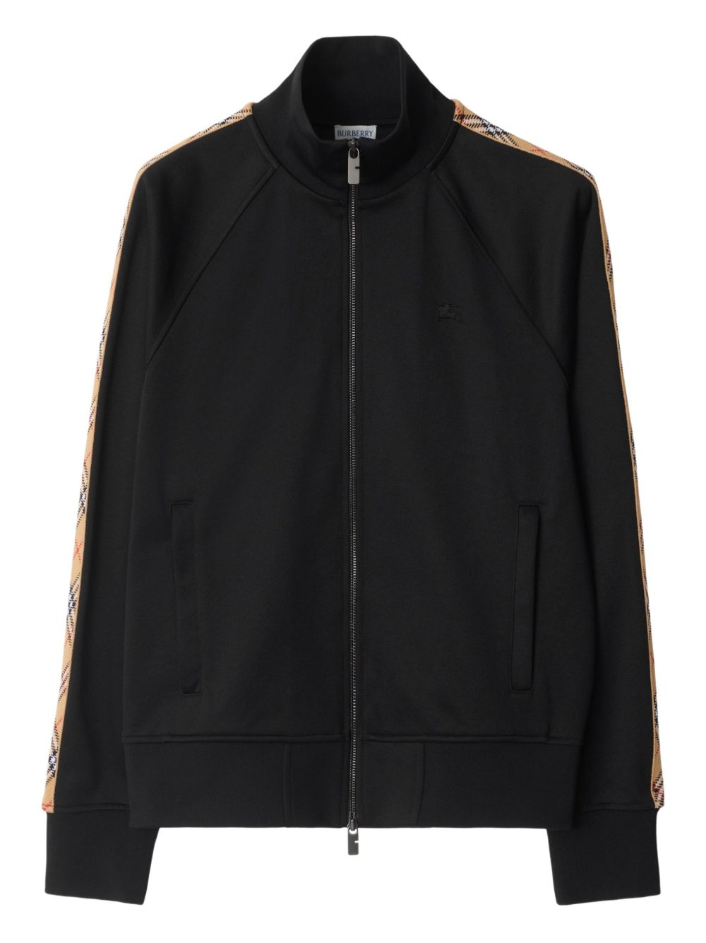 Men's Front Two-Way Zip Fastening Sweater with Signature Motif