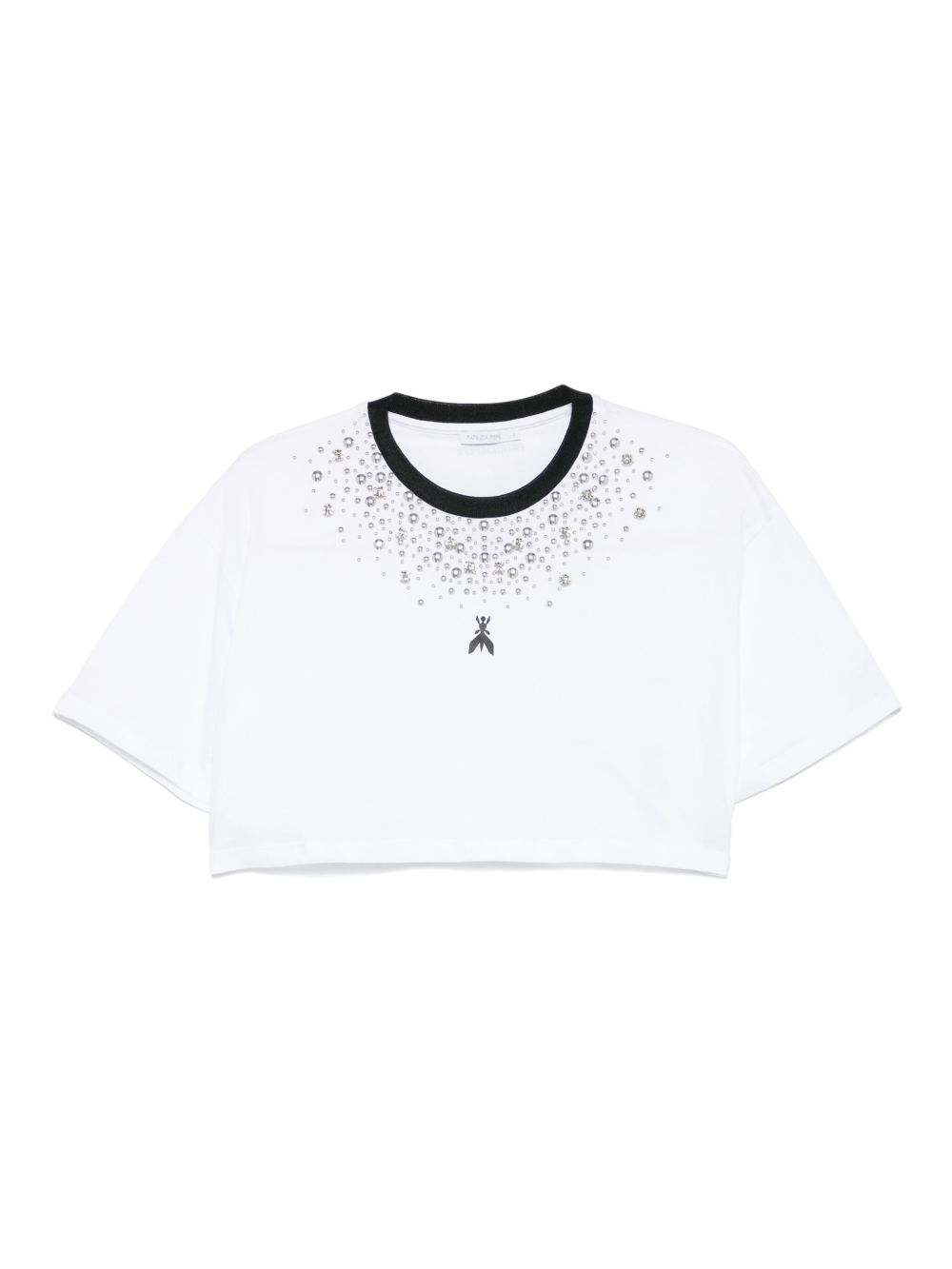 Patrizia Pepe crystal-embellished T-shirt - White