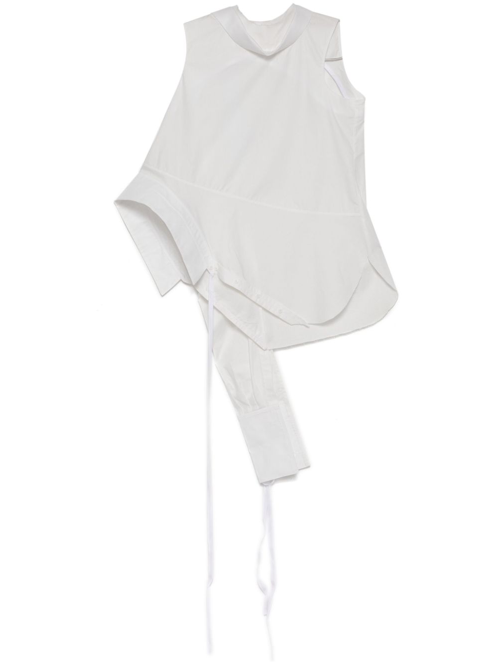 Panelled tank top - White