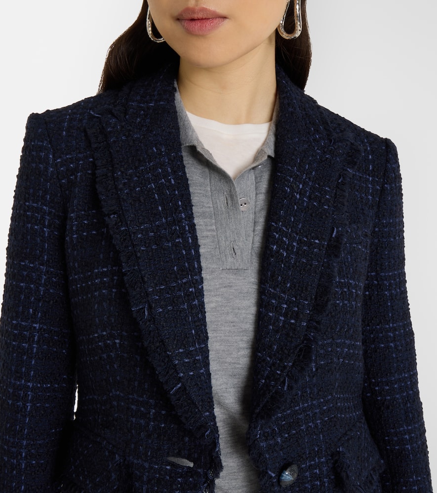 Checked tweed blazer