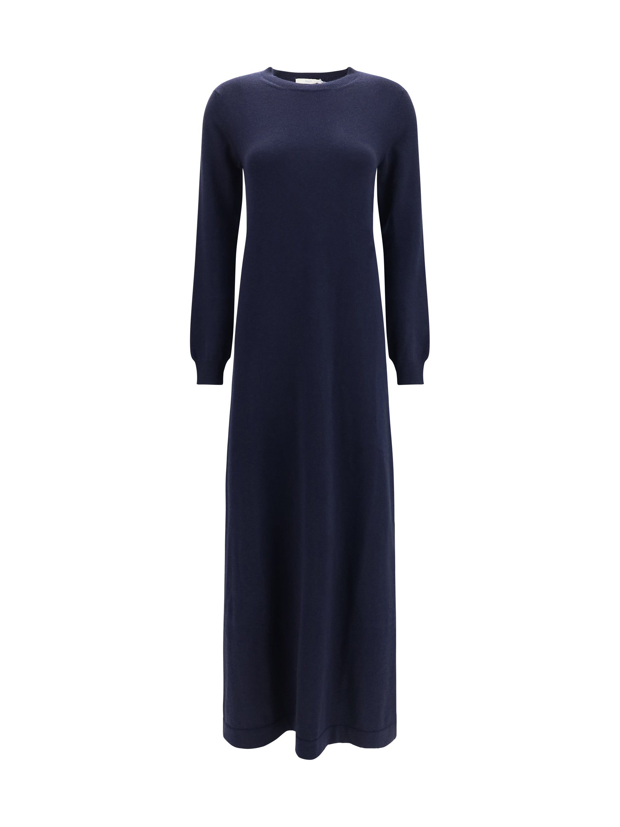 Cashmere Crewneck Dress — Blue