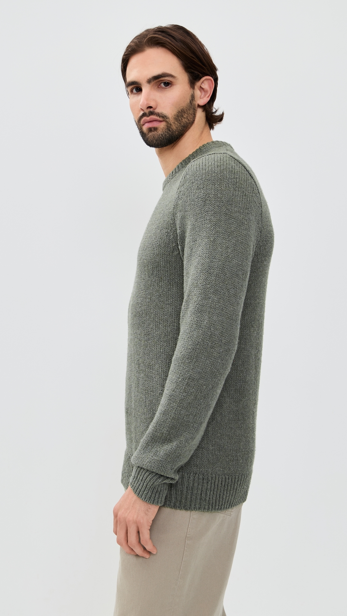 Heirloom Crewneck Sweater Olive Cove