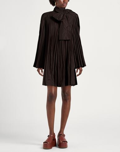 P. a.r. o.s. h. Woman Mini dress Chocolate brown Size M Polyester