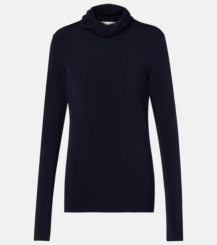 Lisette jersey turtleneck top